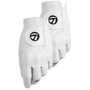TaylorMade Men's Stratus Tech Golf Glove (2 Pack), White, Large