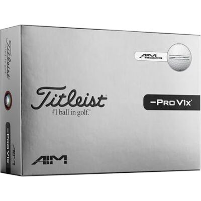 Titleist Pro V1x Left Dash Golf Ball, Pack of 12, White, Numbers 1-4, Enhanced Alignment Titleist Pro V1x Left Dash Golf Ball, Pack of 12, White, Numbers 1-4, Enhanced Alignment