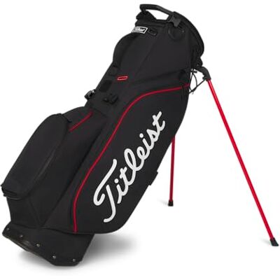 Titleist Players S4 Stand Golf Bag, Black/Red/White Titleist Players S4 Stand Golf Bag, Black/Red/White
