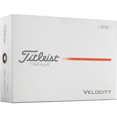 Titleist Velocity Golf Ball, Pack of 12, White, Numbers 1-4 Titleist Velocity Golf Ball, Pack of 12, White, Numbers 1-4