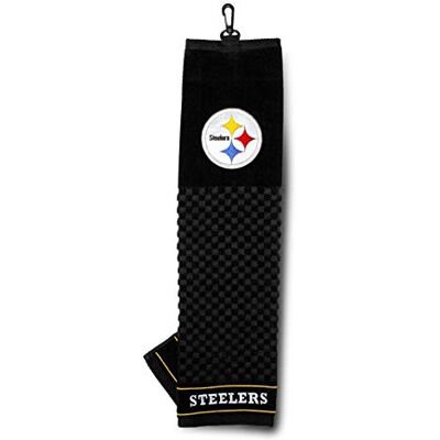 Team Golf NFL Embroidered Golf Towel, Checkered Scrubber Design, Embroidered Logo Team Golf NFL Embroidered Golf Towel, Checkered Scrubber Design, Embroidered Logo