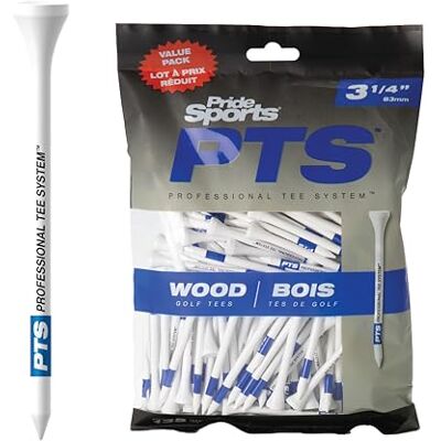 PrideSports Pride Golf Tee Wooden Tees, Golf Tees, Bag Of 135 EU PrideSports Pride Golf Tee Wooden Tees, Golf Tees, Bag Of 135 EU