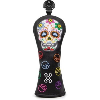 montela golf Club Head Covers,Colorful Skeleton Golf Driver Covers Fairway Wood Head Cover Hybrid Headcover Leather 3 Wood Headcovers Golf Head Covers for Scotty Cameron Taylormade Titleist Odyssey montela golf Club Head Covers,Colorful Skeleton Golf Driver Covers Fairway Wood Head Cover Hybrid Headcover Leather 3 Wood Headcovers Golf Head Covers for Scotty Cameron Taylormade Titleist Odyssey