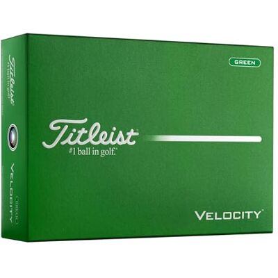Titleist Velocity Golf Ball, Pack of 12, Green, Numbers 1-4 Titleist Velocity Golf Ball, Pack of 12, Green, Numbers 1-4