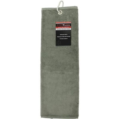 Brand Fusion Tri-Fold Velour Golf Towel (Grey) Brand Fusion Tri-Fold Velour Golf Towel (Grey)