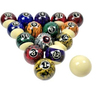 AGIEG Billiard Pool Balls Set 16 Pool Table Balls Deluxe 2-1/4" Billiard Pool Balls (Dark Marble) AGIEG Billiard Pool Balls Set 16 Pool Table Balls Deluxe 2-1/4" Billiard Pool Balls (Dark Marble)