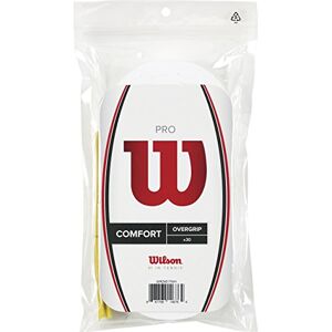 Wilson Unisex Pro Comfort Tennis Racket Overgrip, White, Pack of 30 UK