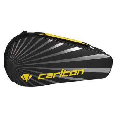 Dunlop Carlton Team 1-vaks Badminton Racket Bag, Black/Silver/Yellow Dunlop Carlton Team 1-vaks Badminton Racket Bag, Black/Silver/Yellow