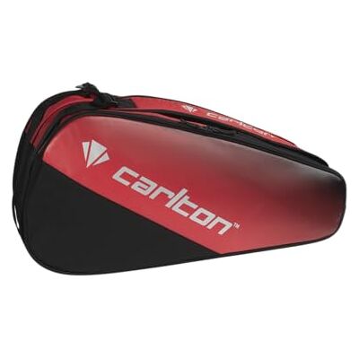 Dunlop Carlton Pro 2-vaks Badminton Racket Bag, Black/Red Dunlop Carlton Pro 2-vaks Badminton Racket Bag, Black/Red