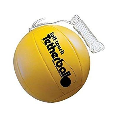Sun Sports Soft Touch Tetherball with 7' Nylon Cord and Clip, Classic Yellow Sun Sports Soft Touch Tetherball with 7' Nylon Cord and Clip, Classic Yellow