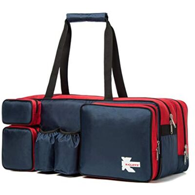K-Cliffs Tennis Racket Bag Deluxe Ballistic Nylon Travel Tournament Duffel Shoe Compartment Red Blue Black K-Cliffs Tennis Racket Bag Deluxe Ballistic Nylon Travel Tournament Duffel Shoe Compartment Red Blue Black