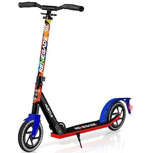 Hurtle Children's Scooter 10 Years, City Scooter Foldable & Height Adjustable 84-98 cm, Scooter Children & Adults with Stand, Includes Carry Strap, up to 100 kg, Graffiti Hurtle Children's Scooter 10 Years, City Scooter Foldable & Height Adjustable 84-98 cm, Scooter Children & Adults with Stand, Includes Carry Strap, up to 100 kg, Graffiti