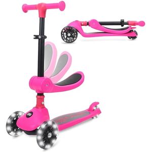 SereneLife Kids Scooter for Ages 3–7 – 3 Wheel Kick Scooter with Seat Option, Light-Up LED Wheels, Lean-to-Steer, Foldable, Adjustable Height, 50 kg Capacity SereneLife Kids Scooter for Ages 3–7 – 3 Wheel Kick Scooter with Seat Option, Light-Up LED Wheels, Lean-to-Steer, Foldable, Adjustable Height, 50 kg Capacity