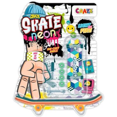 CRAZE SKATE Fingerboard Set Neon Edition Pack of 4 – Bright Finger Boards, Mini Skateboards for Kids with accessories skate fidget toys CRAZE SKATE Fingerboard Set Neon Edition Pack of 4 – Bright Finger Boards, Mini Skateboards for Kids with accessories skate fidget toys