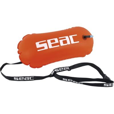 SEAC Boa Compact Inflatable Swim Buoy for Open Water and Sea Swimming with Adjustable Waist Belt, 28x57 cm – High-Visibility Orange Float SEAC Boa Compact Inflatable Swim Buoy for Open Water and Sea Swimming with Adjustable Waist Belt, 28x57 cm – High-Visibility Orange Float