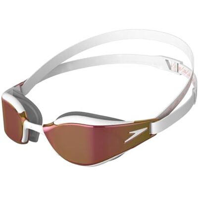 Speedo Adult Unisex Fastskin Hyper Elite Swimming Goggles, White/Oxid Grey/Ros, One Size Speedo Adult Unisex Fastskin Hyper Elite Swimming Goggles, White/Oxid Grey/Ros, One Size