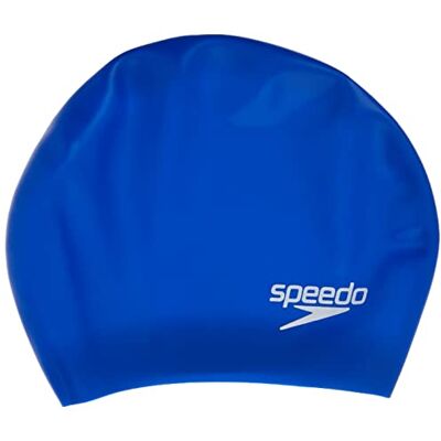 Speedo Unisex Swim Cap Silicone Long Hair Blue - Swim Cap Speedo Unisex Swim Cap Silicone Long Hair Blue - Swim Cap