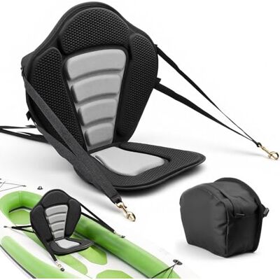VEVOR Kayak Seat, Universal Paddle Board Seat with Adjustable Back Support, Multiple Thickness Options (0.5” to 2.6”), Soft Padded Cushion & Storage Bag for SUP, Canoe, Fishing Boat, Inflatable Kayak VEVOR Kayak Seat, Universal Paddle Board Seat with Adjustable Back Support, Multiple Thickness Options (0.5” to 2.6”), Soft Padded Cushion & Storage Bag for SUP, Canoe, Fishing Boat, Inflatable Kayak