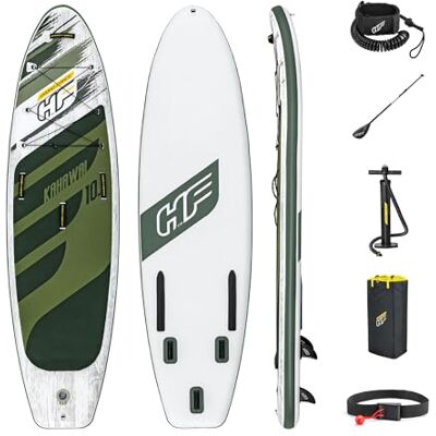 Bestway Hydro-Force Inflatable SUP, Kahawai Stand Up Paddle Board with Paddle, Carry Bag and Pump, 10ft 2 Bestway Hydro-Force Inflatable SUP, Kahawai Stand Up Paddle Board with Paddle, Carry Bag and Pump, 10ft 2
