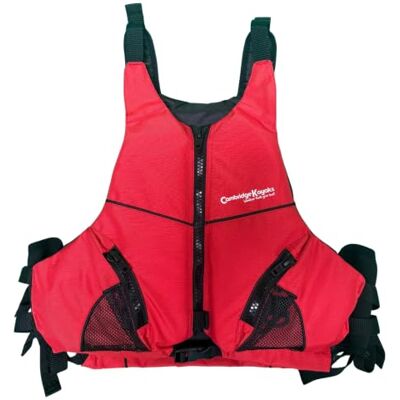 Cambridge Kayaks Adult Buoyancy Aid 50N CE Certified Kayak, Canoe & Paddle Board Safety Vest Adjustable Watersports PFD (Red, Junior) Cambridge Kayaks Adult Buoyancy Aid 50N CE Certified Kayak, Canoe & Paddle Board Safety Vest Adjustable Watersports PFD (Red, Junior)