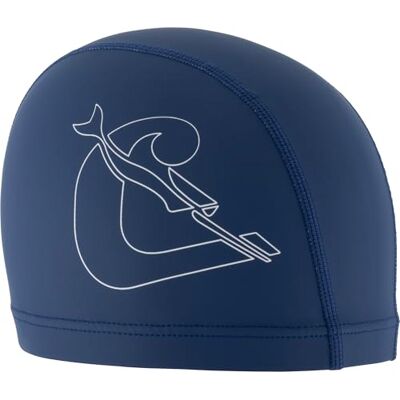 CRESSI Senna Swim Cap Pu Coated Blue/White Adult Swimming Cap Made of Soft Fabric with PU Coating, Blue/White, One Size CRESSI Senna Swim Cap Pu Coated Blue/White Adult Swimming Cap Made of Soft Fabric with PU Coating, Blue/White, One Size