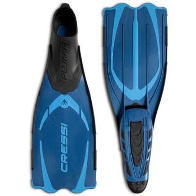 CRESSI Adult Pluma Fins Fluid Flutter Swimming Fins Polypropylene Flippers Snorkelling & Freediving Use Blue 7/8 UK CRESSI Adult Pluma Fins Fluid Flutter Swimming Fins Polypropylene Flippers Snorkelling & Freediving Use Blue 7/8 UK