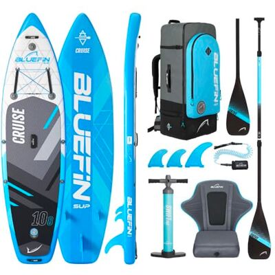 Bluefin SUP Bluefin Cruise 10'8 SUP Adult paddle board with kayak seat Bluefin Cruise SUP Portable & Travel Safe Paddleboard Package Kayak Convertible Paddle Board Accessories included Bluefin SUP Bluefin Cruise 10'8 SUP Adult paddle board with kayak seat Bluefin Cruise SUP Portable & Travel Safe Paddleboard Package Kayak Convertible Paddle Board Accessories included