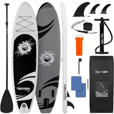 SereneLife SLSUPB06 Paddleboard - Incl. accessories - 10ft - Max 125kg - White - Stand-Up Paddleboard SereneLife SLSUPB06 Paddleboard - Incl. accessories - 10ft - Max 125kg - White - Stand-Up Paddleboard