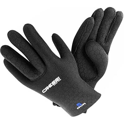 CRESSI High Stretch Gloves -Unisex 5-Finger Diving Gloves made of Soft, Single-lined, High-strength Neoprene CRESSI High Stretch Gloves -Unisex 5-Finger Diving Gloves made of Soft, Single-lined, High-strength Neoprene