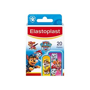 Elastoplast Paw Patrol Plasters, Assorted Sizes (20 Pieces), Coloured First Aid Plasters for Children, Kids Plasters with Paw Patrol Designs, Various Sized Plasters, Skin-Friendly Plasters