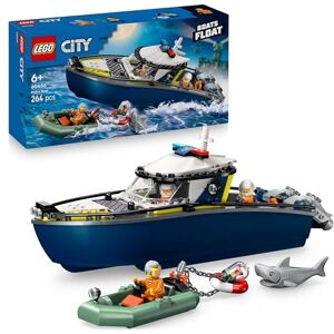 Lego City Police Boat Chase Set incl. 2 Boat Toys, 3 Minifigures & a Shark Animal Figure Gift for 6+ Year Old Boys & Girls 60456 Lego City Police Boat Chase Set incl. 2 Boat Toys, 3 Minifigures & a Shark Animal Figure Gift for 6+ Year Old Boys & Girls 60456
