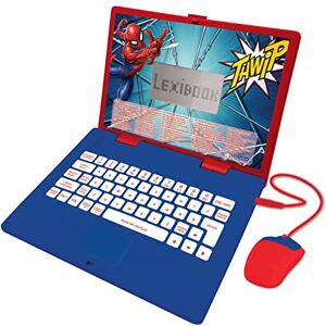 LEXIBOOK , Mouse Marvel Spiderman-Educational and Bilingual Laptop Portuguese/English-Toy with 124 Activities to Learn, Play Games and Music, Blue/Red, JC598SPi4 LEXIBOOK , Mouse Marvel Spiderman-Educational and Bilingual Laptop Portuguese/English-Toy with 124 Activities to Learn, Play Games and Music, Blue/Red, JC598SPi4