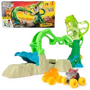 Monster Cable Mini Jams, Cobra’s Crazy Escape 71,1 cm Motorised Playset, 2 Exclusive Die-Cast ThunderROARus and JCB Digatron Monster Trucks, Kids Toys for Boy and Girls Ages 3 and up Monster Cable Mini Jams, Cobra’s Crazy Escape 71,1 cm Motorised Playset, 2 Exclusive Die-Cast ThunderROARus and JCB Digatron Monster Trucks, Kids Toys for Boy and Girls Ages 3 and up