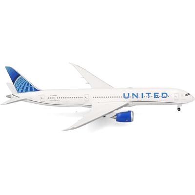 Herpa model aircraft United Airlines Boeing 787-9 Dreamliner N25982, 1:500 scale miniature, collector’s item, aircraft model without stand, metal Herpa model aircraft United Airlines Boeing 787-9 Dreamliner N25982, 1:500 scale miniature, collector’s item, aircraft model without stand, metal