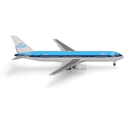 Herpa Model Aircraft KLM Boeing 767-300, miniature in 1:500 scale, collector's item, model without stand, metal Herpa Model Aircraft KLM Boeing 767-300, miniature in 1:500 scale, collector's item, model without stand, metal