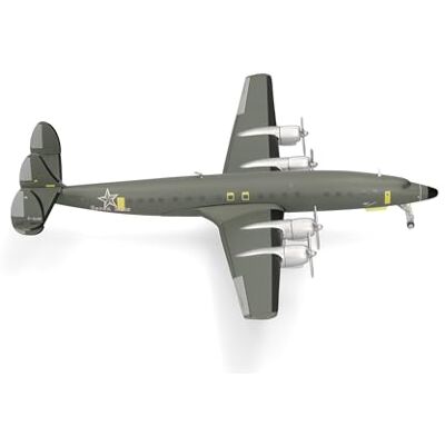 Herpa airplane model Lufthansa Lockheed L-1649A Super Star Roll-out, Hamburg, January 17, 2025, on a scale of 1:200, metal miniature with pedastal, model building, collectors edition Herpa airplane model Lufthansa Lockheed L-1649A Super Star Roll-out, Hamburg, January 17, 2025, on a scale of 1:200, metal miniature with pedastal, model building, collectors edition