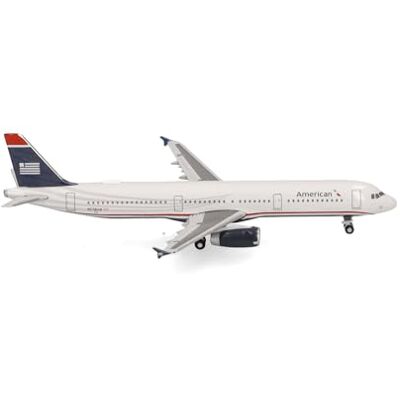 Herpa model aircraft American Airlines Airbus A321 US Airways Heritage livery N578UW, 1:500 scale miniature, collector’s item, aircraft model without stand, metal Herpa model aircraft American Airlines Airbus A321 US Airways Heritage livery N578UW, 1:500 scale miniature, collector’s item, aircraft model without stand, metal
