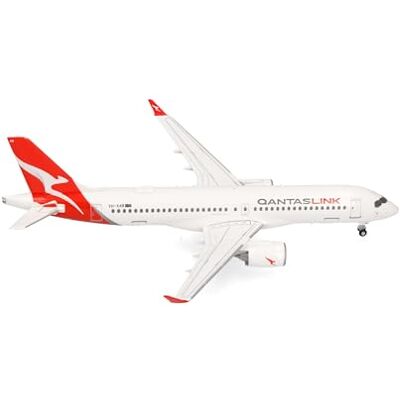 Herpa model aircraft QantasLink Airbus A220-300, 1:200 scale miniature, collector’s item, aircraft model without stand, metal Herpa model aircraft QantasLink Airbus A220-300, 1:200 scale miniature, collector’s item, aircraft model without stand, metal