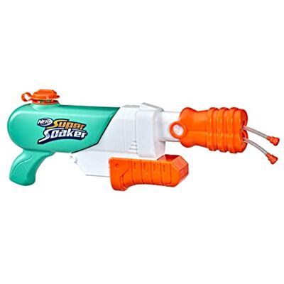 Super Soaker Nerf Hydro Frenzy Water Blaster, Wild 3-In-1 Soaking Fun, Adjustable Nozzle, 2 Water-Launching Tubes Super Soaker Nerf Hydro Frenzy Water Blaster, Wild 3-In-1 Soaking Fun, Adjustable Nozzle, 2 Water-Launching Tubes