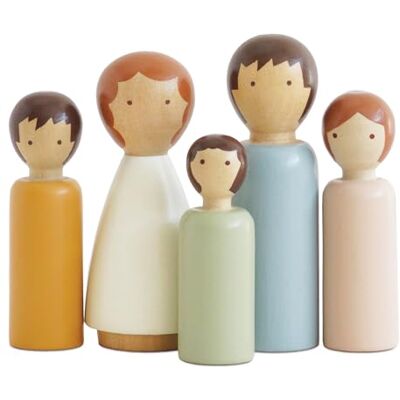 Le Toy Van Wooden Doll House Peg People Family Dubois – 5-Piece Set – FSC® 100% Certified Sustainable Wood Toy – Plastic-Free Miniature Figures for Dolls House Play Le Toy Van Wooden Doll House Peg People Family Dubois – 5-Piece Set – FSC® 100% Certified Sustainable Wood Toy – Plastic-Free Miniature Figures for Dolls House Play