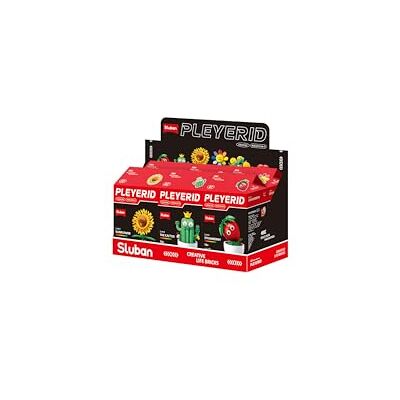 Sluban Pleyerid Creative Life Bricks Building Set, Garden Plants Collection with Sunflower, Cactus and Strawberry Figures, M38-B1073 Sluban Pleyerid Creative Life Bricks Building Set, Garden Plants Collection with Sunflower, Cactus and Strawberry Figures, M38-B1073