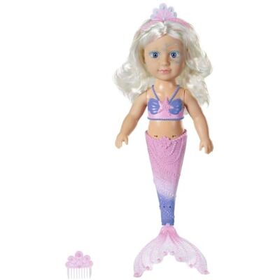 BABY born Little Sister Mermaid 46 cm Doll Easy for Small Hands, Creative Play Promotes Empathy and Social Skills, for Toddlers 3 Years and Up Includes Doll, Tiara and Comb BABY born Little Sister Mermaid 46 cm Doll Easy for Small Hands, Creative Play Promotes Empathy and Social Skills, for Toddlers 3 Years and Up Includes Doll, Tiara and Comb