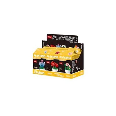 Sluban Pleyerid Creative Life Bricks Building Set, Flower Collection Display Box, M38-B1077, Yellow and Black Sluban Pleyerid Creative Life Bricks Building Set, Flower Collection Display Box, M38-B1077, Yellow and Black
