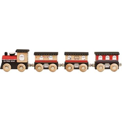 Le Toy Van Childrens Royal Express Passenger Classic Wooden Set for Toddlers Ethically Made and as A Gift Suitable for Ages 3+, TV710, Red Train Le Toy Van Childrens Royal Express Passenger Classic Wooden Set for Toddlers Ethically Made and as A Gift Suitable for Ages 3+, TV710, Red Train