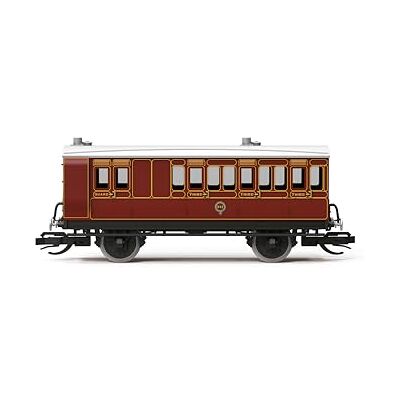 Hornby TT TT4057 LB&SCR 4 Wheel Coach 3rd Class Brake, Red Hornby TT TT4057 LB&SCR 4 Wheel Coach 3rd Class Brake, Red