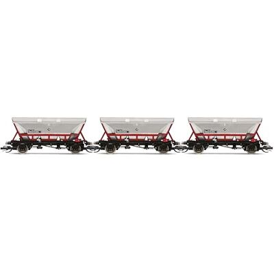 Hornby TT TT6036 EWS HFA Hopper Triple Pack with Canopy, Silver Hornby TT TT6036 EWS HFA Hopper Triple Pack with Canopy, Silver