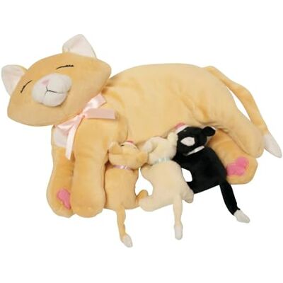 Manhattan Toy Nursing Nina Nurturing Cat Stuffed Animal with Plush Kittens,Orange,25.4cm Manhattan Toy Nursing Nina Nurturing Cat Stuffed Animal with Plush Kittens,Orange,25.4cm
