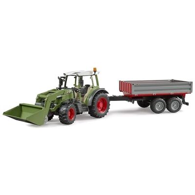 Bruder 02182 Fendt Vario 211 Tractor Toy – 1:16 Scale with Front Loader & Side Wall Tipper Trailer – Realistic Agricultural Vehicle for Kids Ages 3+ – Compatible bWorld Accessories Bruder 02182 Fendt Vario 211 Tractor Toy – 1:16 Scale with Front Loader & Side Wall Tipper Trailer – Realistic Agricultural Vehicle for Kids Ages 3+ – Compatible bWorld Accessories