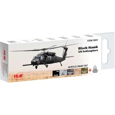 ICM 03067 Black Hawk Paint Set, US Helicopters ICM 03067 Black Hawk Paint Set, US Helicopters