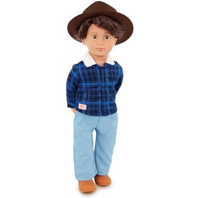 Our Generation – 18-Inch Boy Doll – Lifelike Hazel Eyes & Wavy Brown Hair – Western Style Outfit & Country Hat – Pretend Play 3+ Years – Dustin Our Generation – 18-Inch Boy Doll – Lifelike Hazel Eyes & Wavy Brown Hair – Western Style Outfit & Country Hat – Pretend Play 3+ Years – Dustin